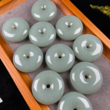 工厂直供天然和田玉厚装大平安扣吊坠复古大平安扣吊坠挂件毛衣链