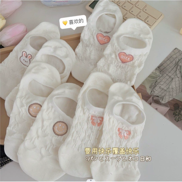 Wyx76 invisible women's socks butterfly rabbit