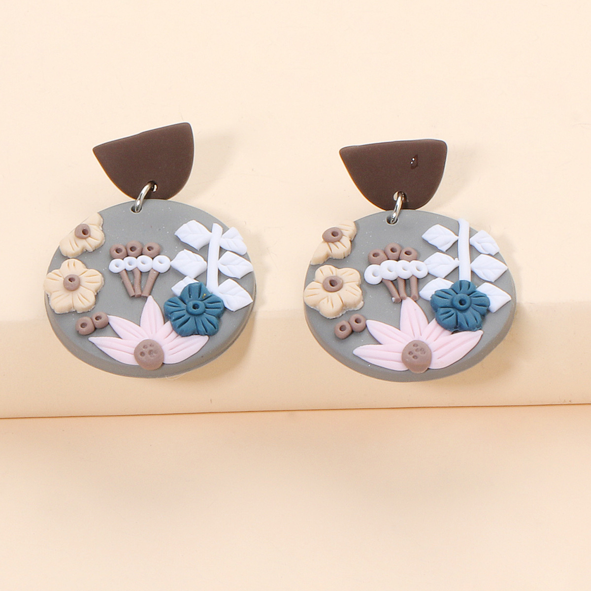 Korea Acrylic Flower Earrings Wholesale display picture 1