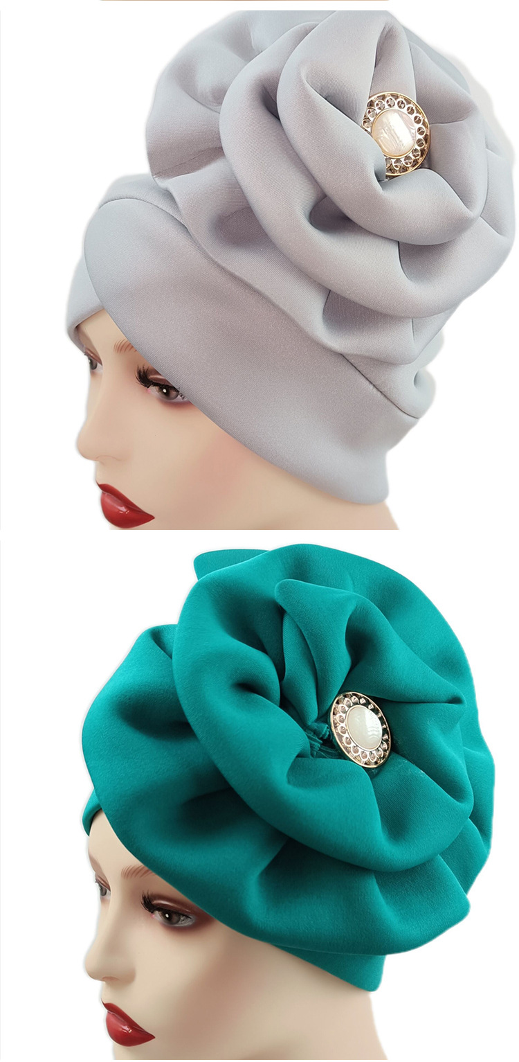 Petit bonnet de chimiothérapie à fleur à Double couche et capuche_voghion.com