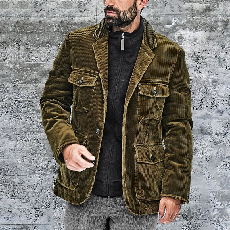 2024 Winter Neue Mantel Lässige Mode Einfarbig Jacke männer Top_voghion.com