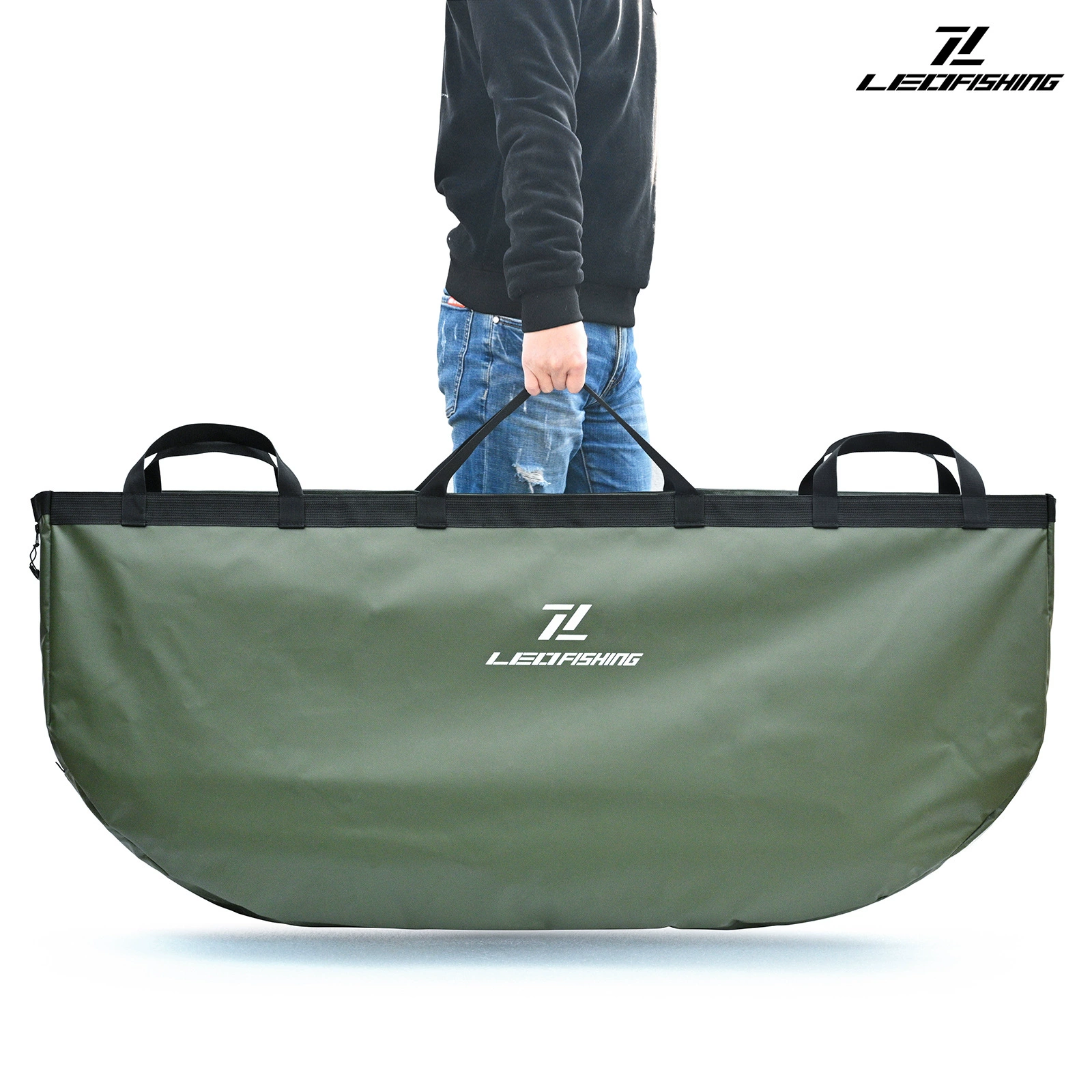 Bolsa de landing net con pez