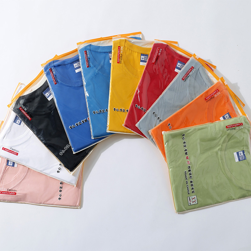 Camisetas de algodón puro, camisetas de algodón peinado de manga corta, camisetas publicitarias al por mayor, camisetas culturales, uniformes de clase con logotipo personalizado, ropa de trabajo, bordados. image 6