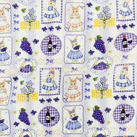 全棉40支数码印花布料 卡通韩版 INS风 睡衣家居服月子服被套面料