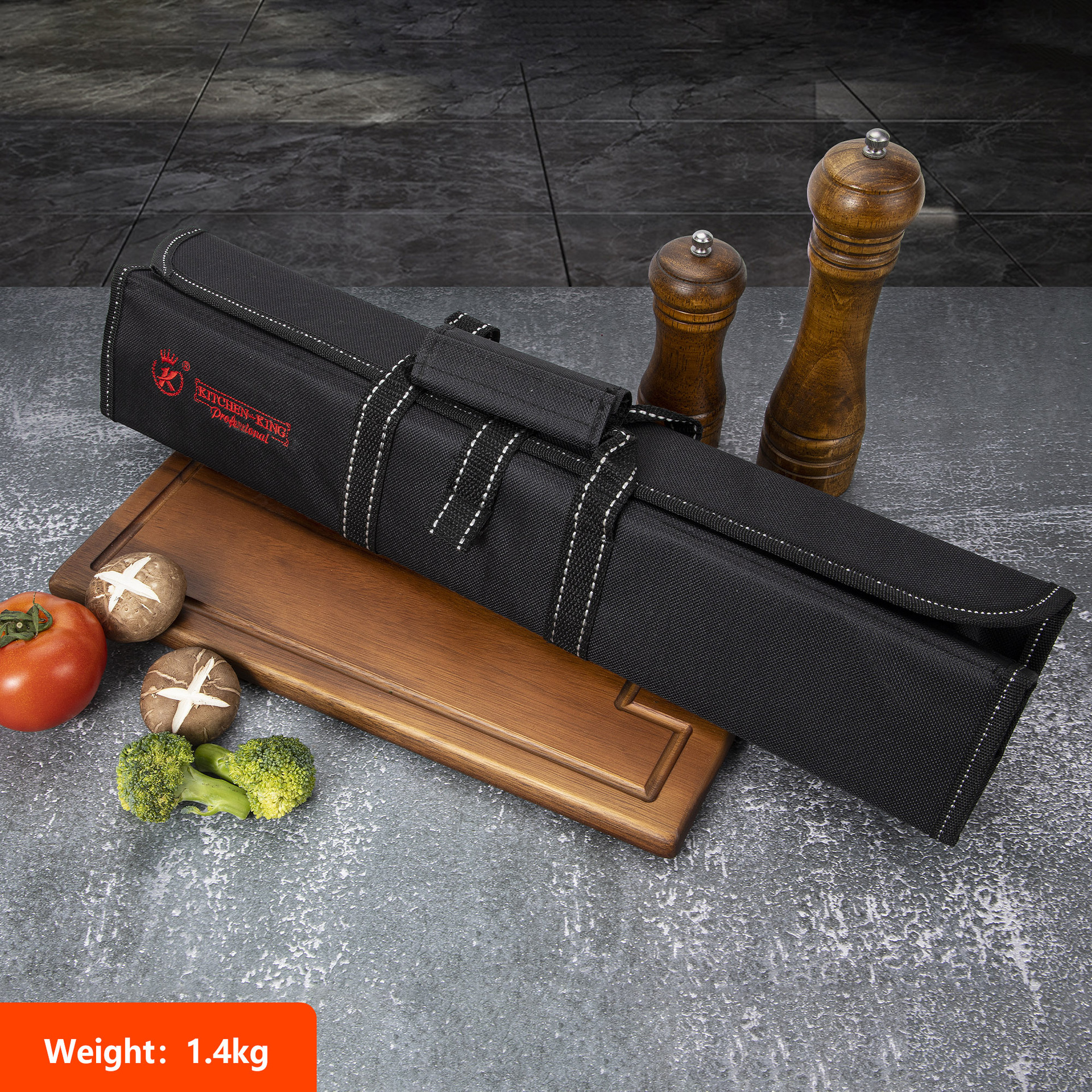 Juego de cuchillos de cocina 9 piezas – acero inoxidable para hogar, barbacoa o restaurante