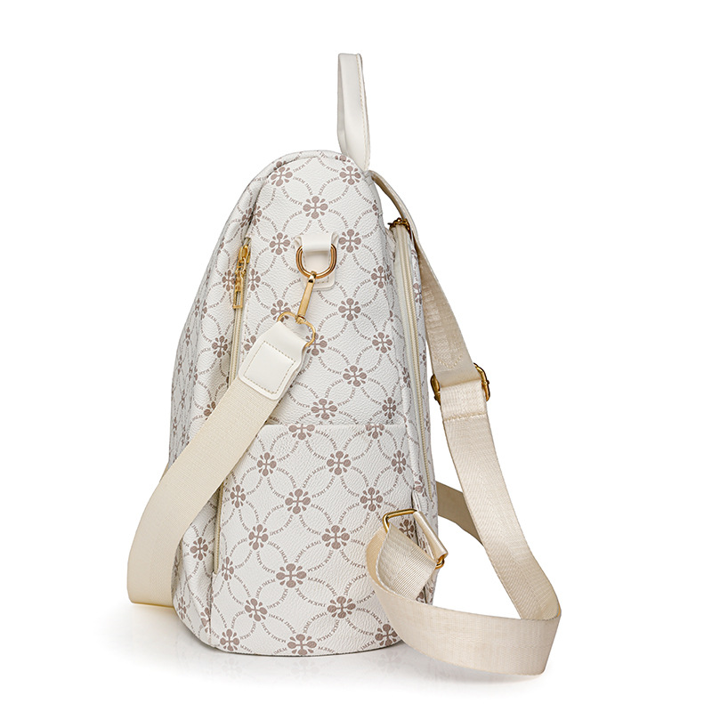 Mochila de mujer antirrobo floral de nuevo estilo, mochila de gran capacidad de todo fósforo de moda, bolso multifuncional de viaje ligero para mujer