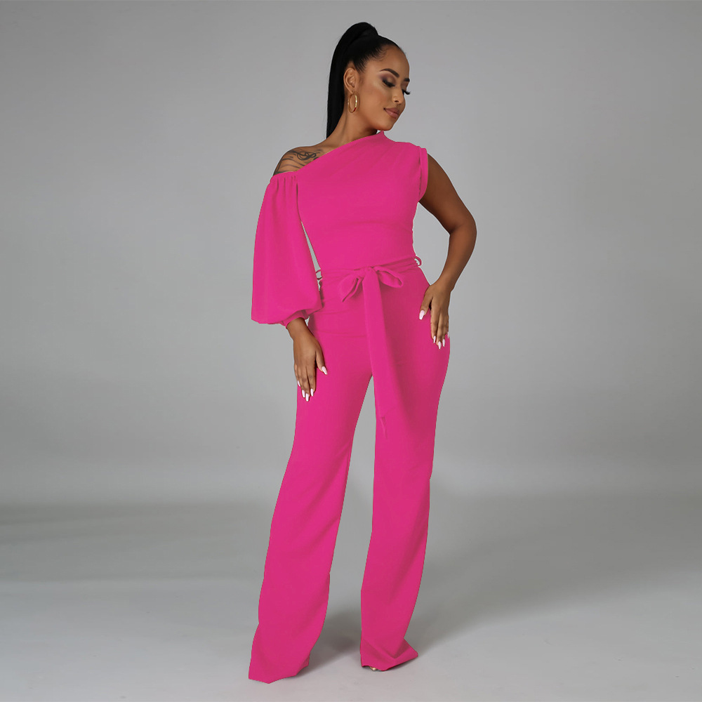294g Weight Full Length Pants Length Polyester Fabric Type Mid Waist Waist Line Jumpsuits Pants Type Stretchy Elasticity Street Occasion Comfort Function Slim Fit Type Solid Color Pattern Summer, Spring Season Women's Gender Casual Style Women's Street Casual Solid Color Full Length Jumpsuits 10