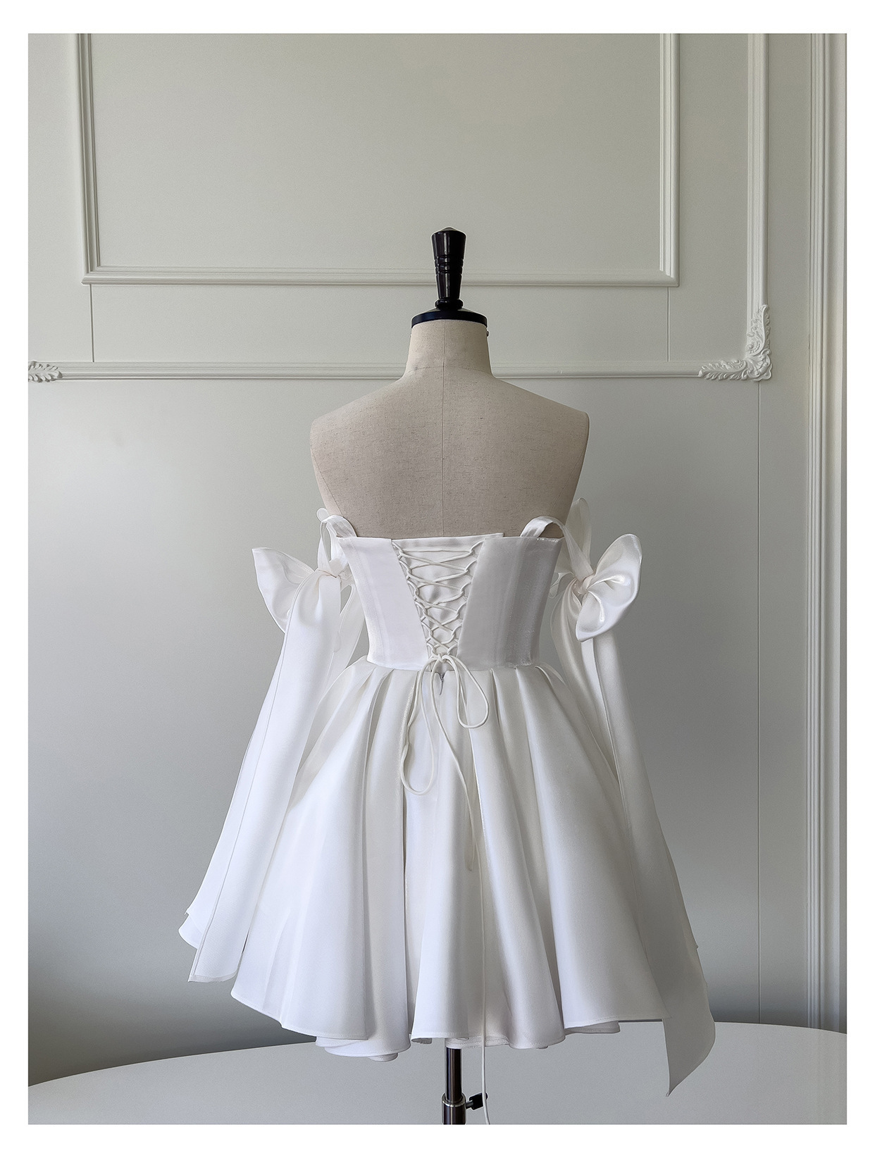 French-style Vintage Bow-tie 2026 New Model, Puffy Skirt, Strapless Mini Dress For Birthday Party_ecoleips.com