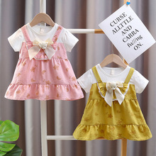 2025夏季新品女童棉布连衣裙小童宽松田园风无袖连衣裙外贸