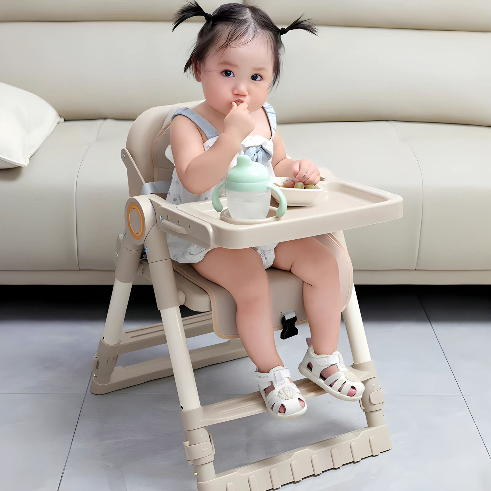 Children's Dining Chair Foldable Baby Dining Table and Chair Infant Learning Chair Portable Child Stool Baby Dining Chair