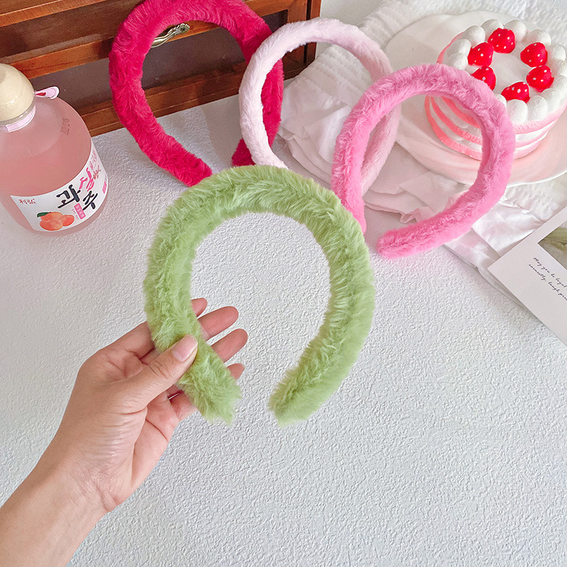 Estilo coreano color sólido simple diadema decoraciones de las mujeres lavado la cara máscara maquillaje banda pelo nuevo Accesorios pelo al por mayor