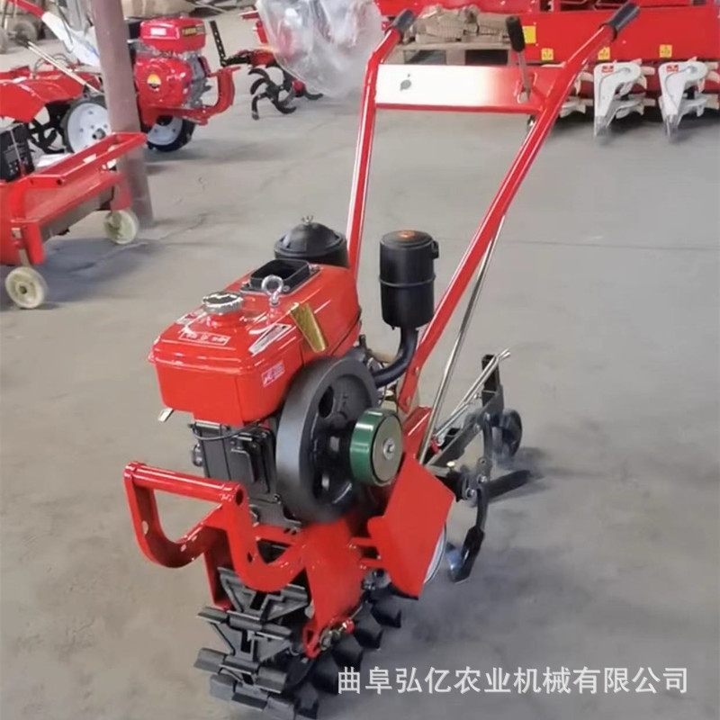 8马力柴油手扶微耕机家用小红牛链轨耕地机山地丘陵单履带犁田机