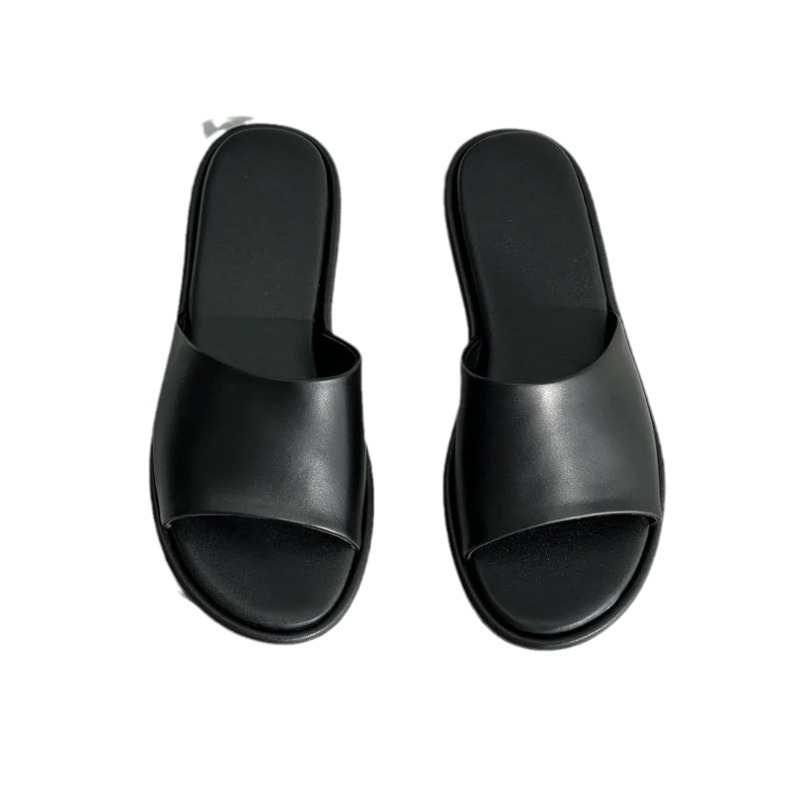 2024 Frühjahr/Sommer Neue Ther Gleiche Leder Kleine und Minimalistischen Samt Flache Unterseite Bequeme Casual frauen mopp_voghion.com