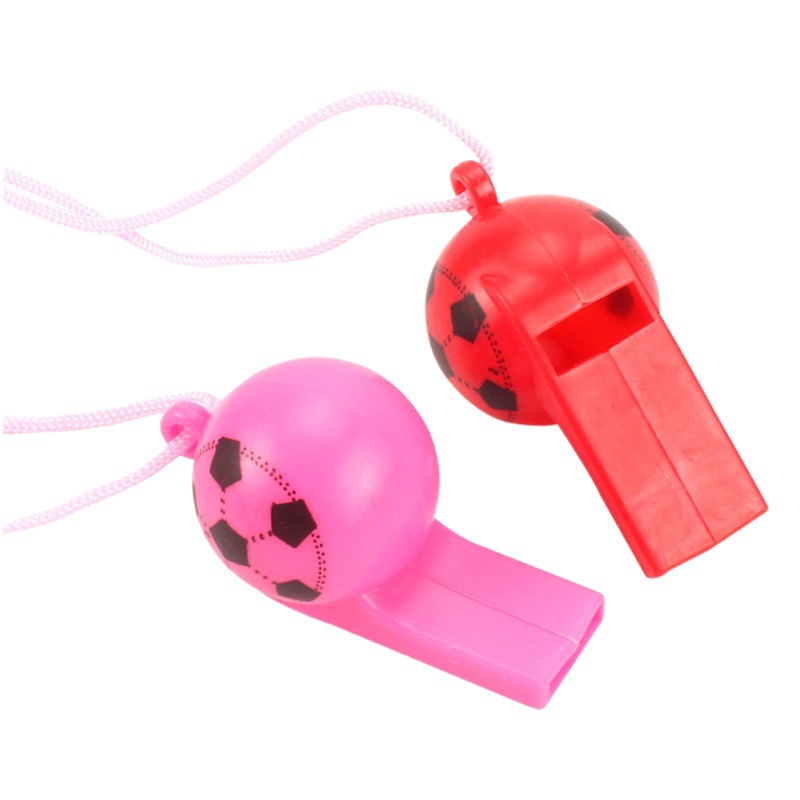 Copa del Mundo de fútbol silbato de plástico Smiley silbato árbitro de los niños pequeño regalo alegría accesorios puesto Juguetes