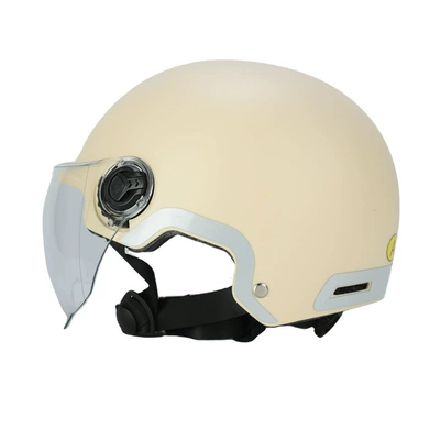 New National Standard 3C Electric: Motosiklet kaskı (dəbilqə) - frosted-beige-l