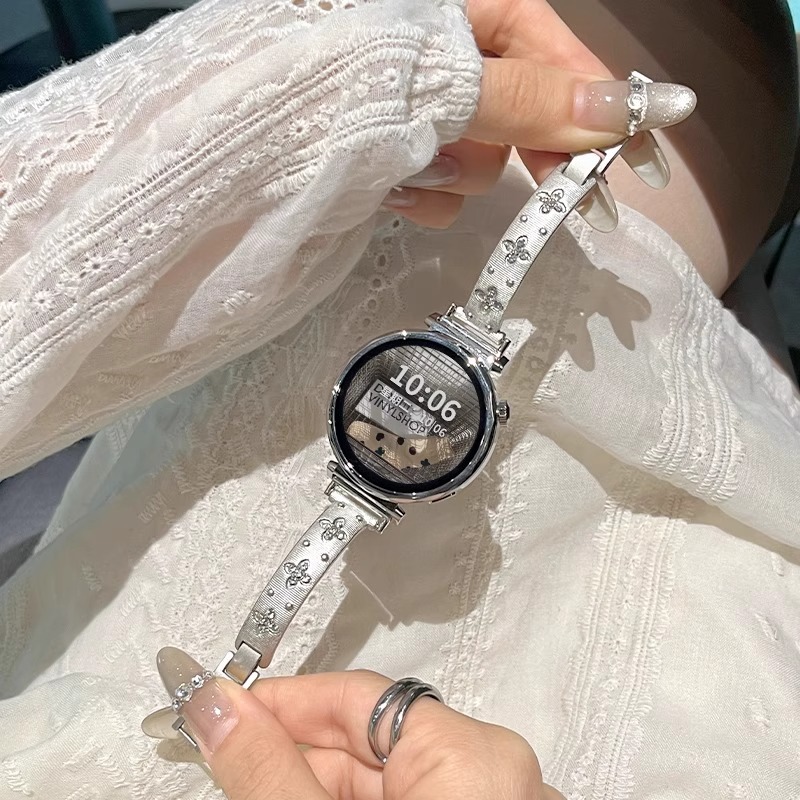 Suitable for Huawei Watch Gt6 Strap Gt5 New Model Buccellati Watch4 Flower-Embellished Diamond Gt4 Wristband for Women