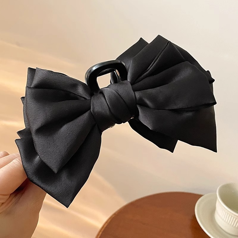 Arco negro adornamiento de cabello princesa clip de cabello de cabeza mujer detrás del cabello raspado clip de pez adornamiento de cabello clip de cabello