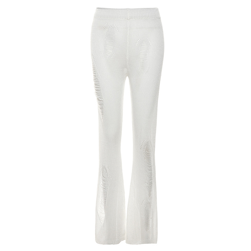 Women's Fashion Solid Color Hollow Out Pants Sets display picture 23