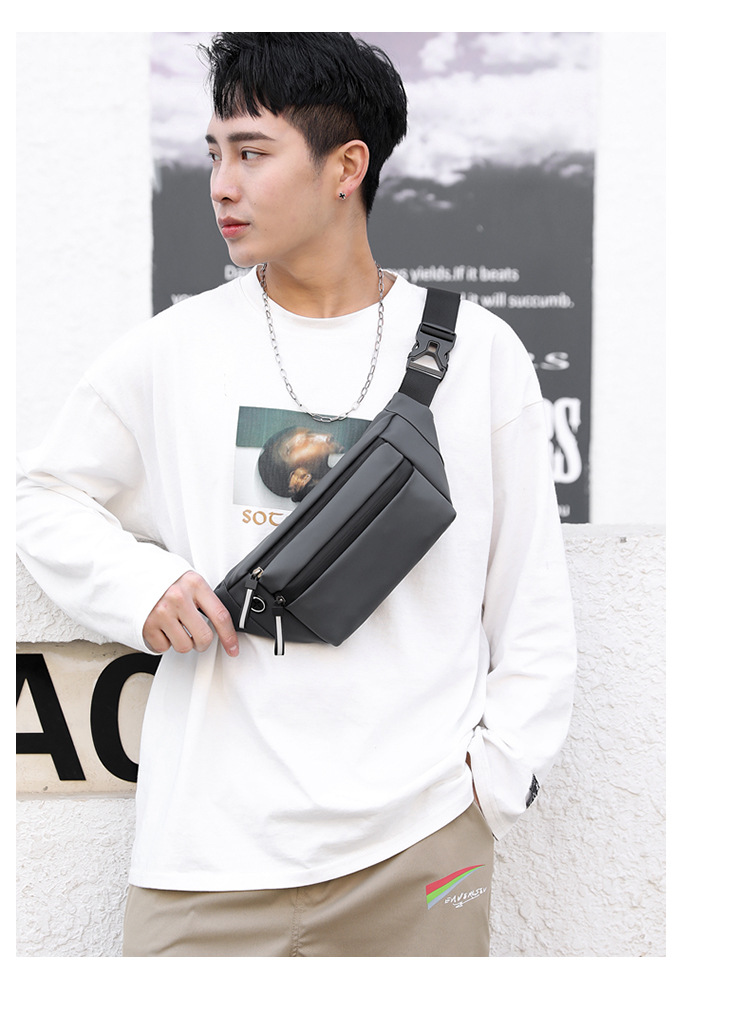 Men's Streetwear Solid Color Polyester Waist Bags display picture 2