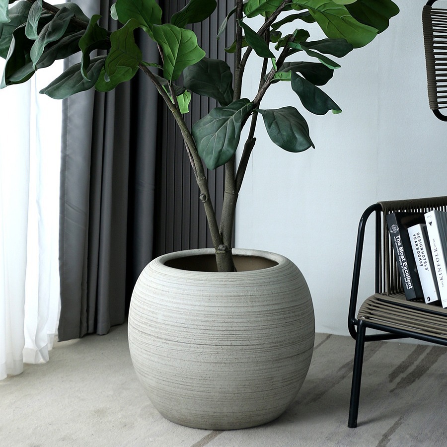 Gran decoración centro comercial creativo personalizado maceta extra grande Bola de jardín de gran tamaño patio Puerta de plantación de árboles