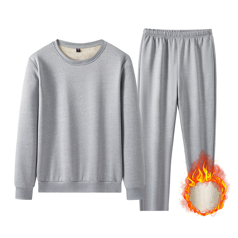 Winter Fleece-Lined Thickened Suit Without Pockets, No Metal, No Drawstring, Warm Jacket for Detention Center Security Inspection