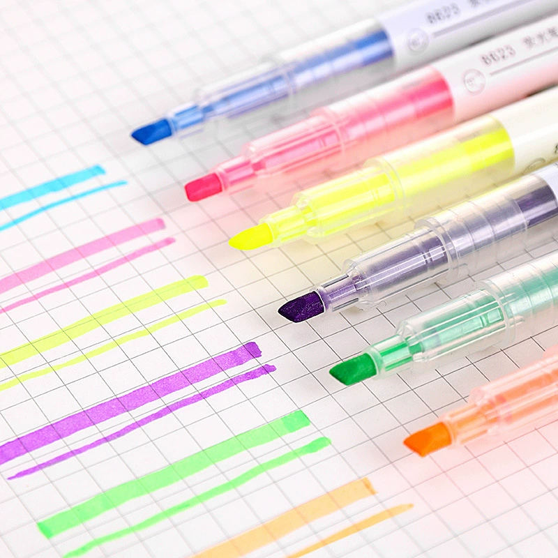 Fluorescence double-sided marker for elementary school students