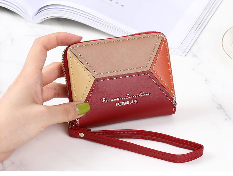 Fashion Solid Color Square Zipper Small Wallet display picture 2