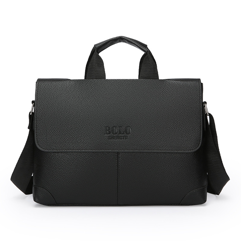 Cross-border men's single-shoulder bag, business commuting men's bag, trendy and fashionable vertical backpack, solid color student computer handbag Specification drawing