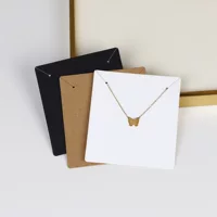 Горячая продажа через границы 9x10cm Черное ожерелье Картон ювелирные изделия Упаковка ювелирные изделия Бумажная карта Декоративная карта отображения карты на месте