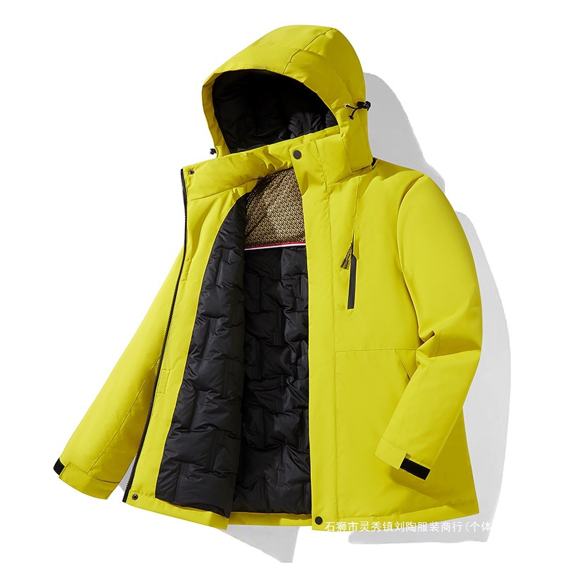 Cross-Border Live Broadcast Popular Hooded down Jacket for Men and Couples, Outdoor Warm Cotton Jacket, New Graphene Anti-Cotton Jacket
