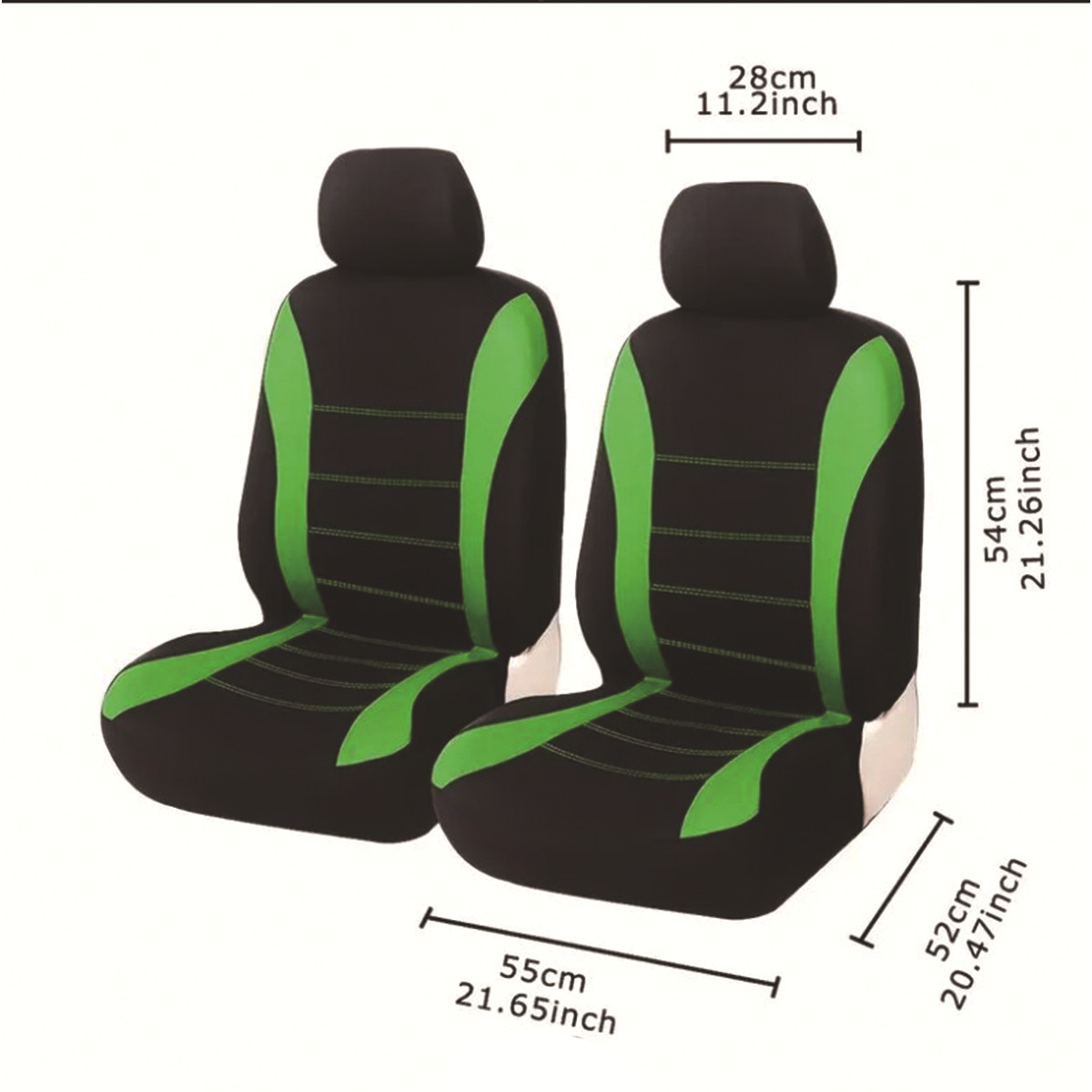 Foreign trade waistline style car seat covers, contrasting colors, simple design, universal fit for all cars, four-piece set, full-cover fabric car seat covers