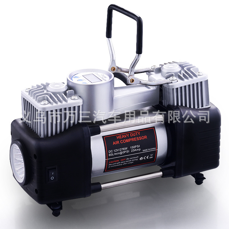 Car-Mounted Air Pump, Dual-Cylinder High-Pressure Car Air Pump, High-Power Portable Car Tire Air Pump, Electric Air Pump