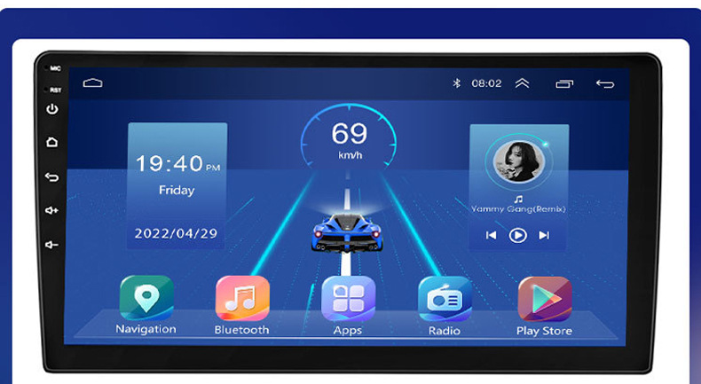 Large-Screen Carplay Car Mp5 Player Android Navigation All-In-One Car Central Control Radio USB Card Slot