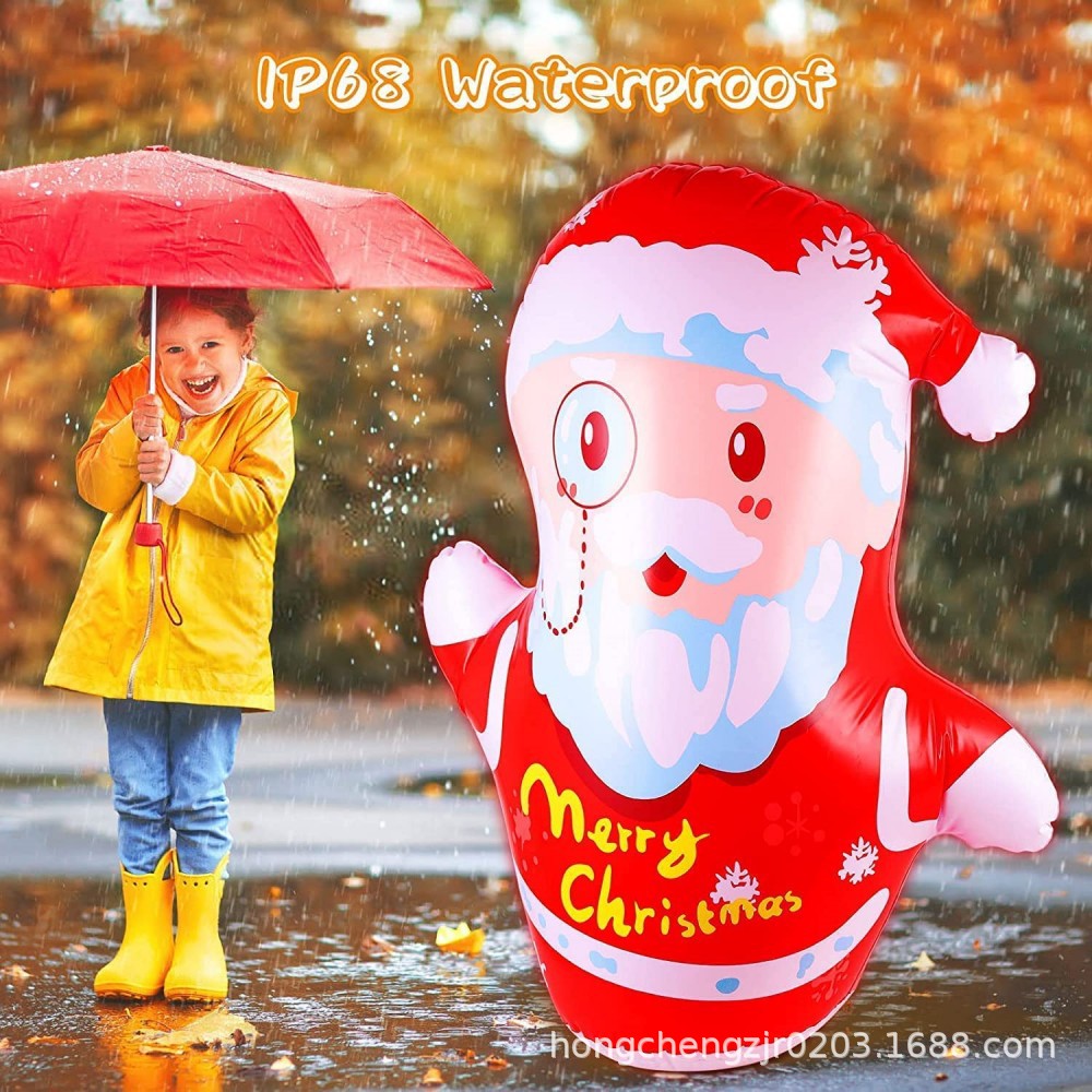 厂家直销充气圣诞充气老人装饰品气模发光圣诞节雪人装饰跨境新款