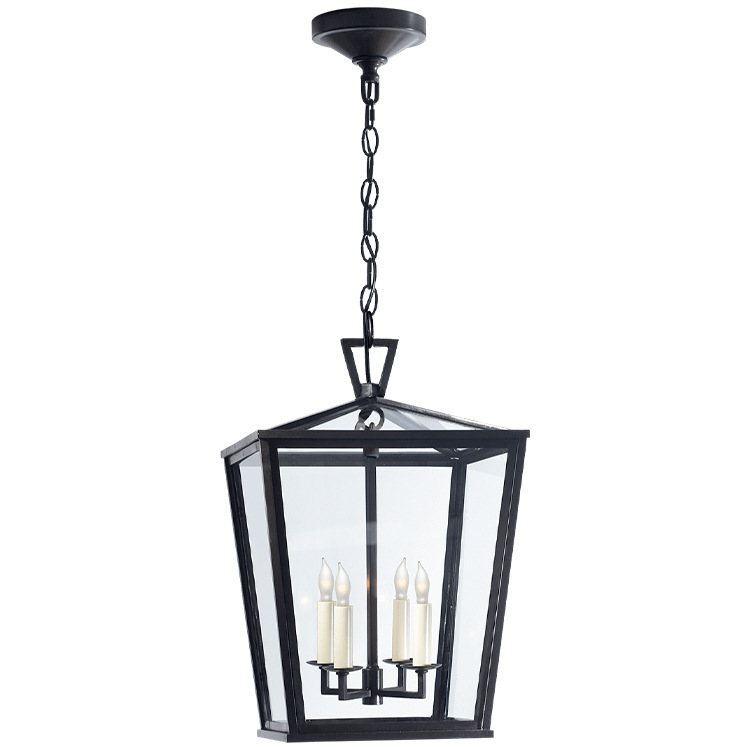 American chandelier living room lamp outdoor garden LED lighting restaurant copper courtyard lamp designer simple lamp