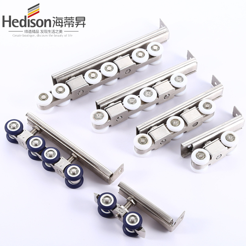 不锈钢吊轮锌合金吊门导轨移门滑道吊推拉门吊轨轨道滑轮玻璃门
