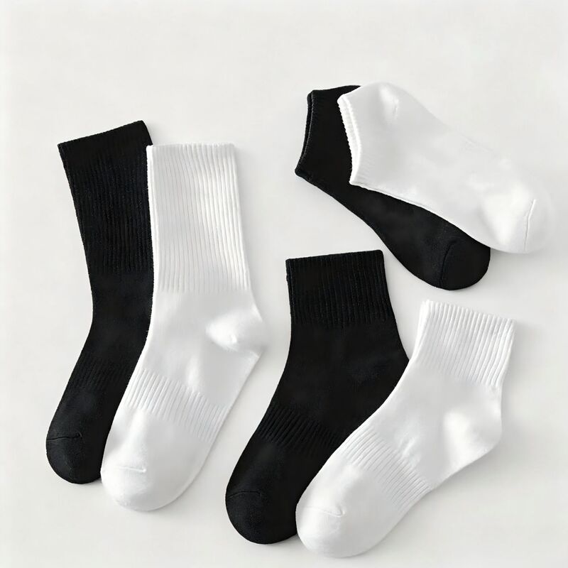 Summer Thin Short Mid-Calf Socks Cotton Quarter Thin Ankle High Mini Crew Sock