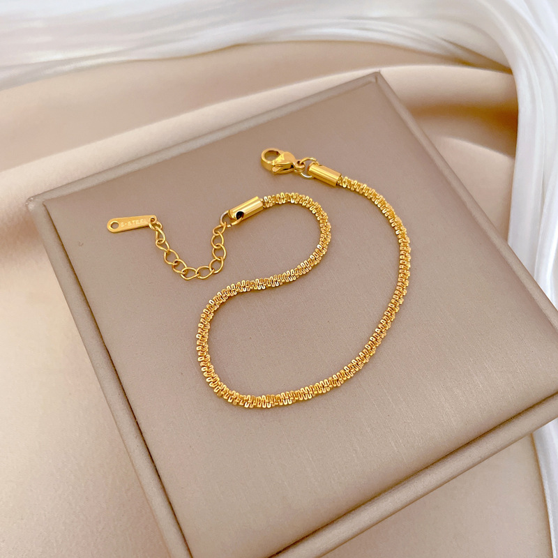 Pulsera de cadena personalizada minimalista para mujer estilo retro_voghion.com