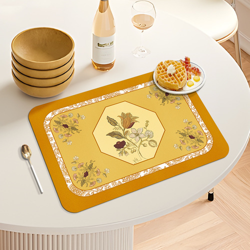 Retro style Roman placemats waterproof and oil-proof no-wash table mats Western food mats coasters bowl mats coffee table mats desk mats