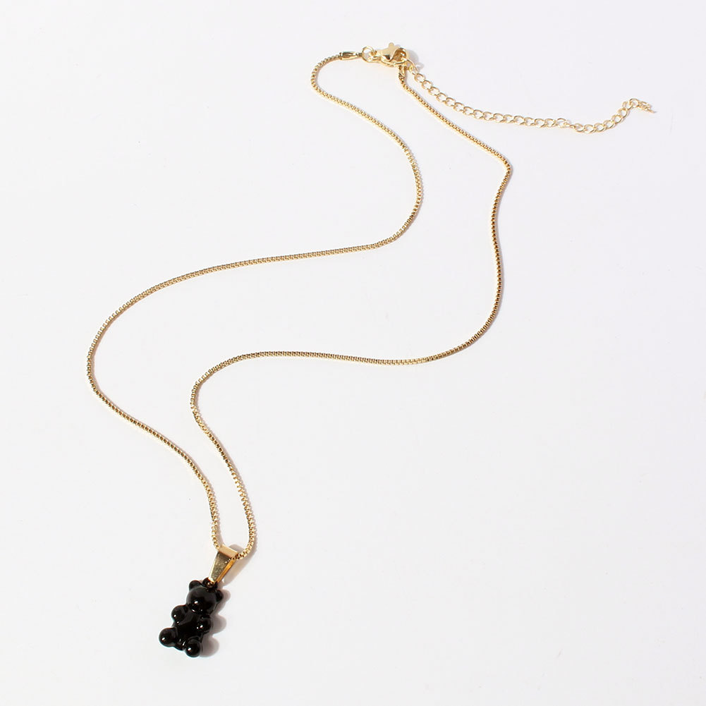 Women'S Gender Fashion Style Plating Craft Fashion Bear Alloy Copper Wholesale Pendant Necklaces