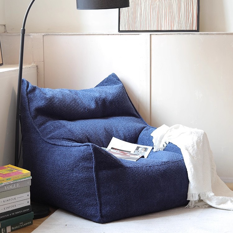 Sofá perezoso bolsa de frijol puede acostarse y dormir silla de cama roja dormitorio balcón pequeño ocio individual pequeño tipo de casa
