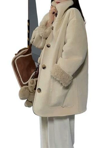 Модная двусторонняя демисезонная бархатная куртка, loose fit, oversize, увеличенная толщина