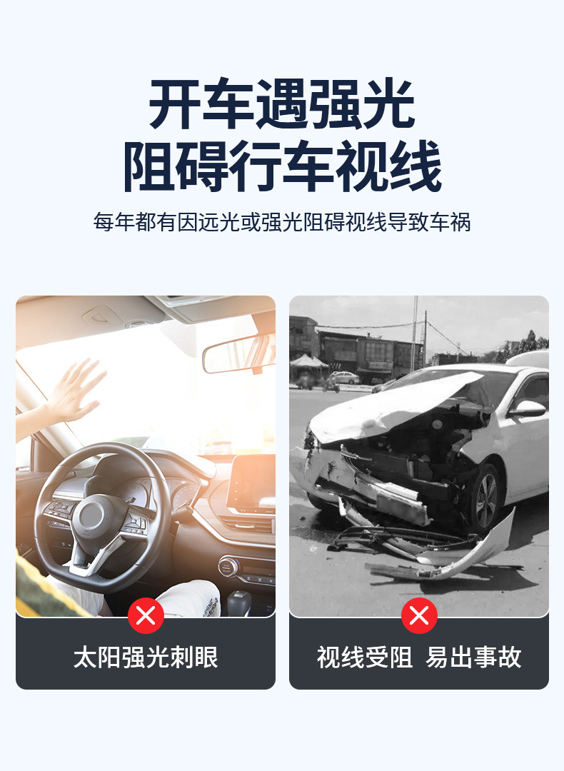Car Driver's Goggles, Car Sun Visor, Daily Use Sunshade Mirror, Sun Visor, Daily Use Anti-Glare Mirror