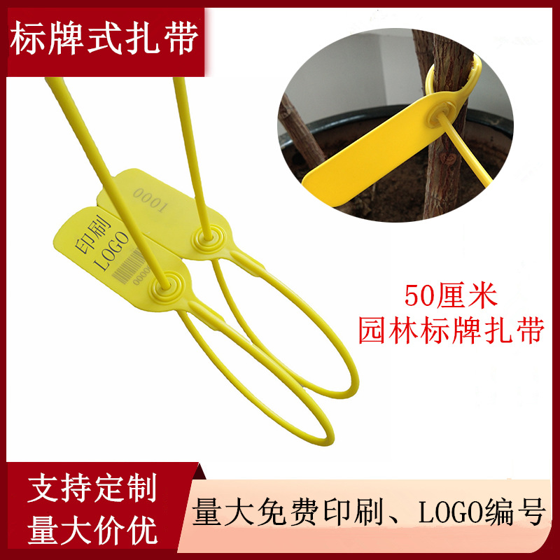 50厘米塑料封条园林扎带苗木吊牌记号扎带煤运物流运输施封锁锁条