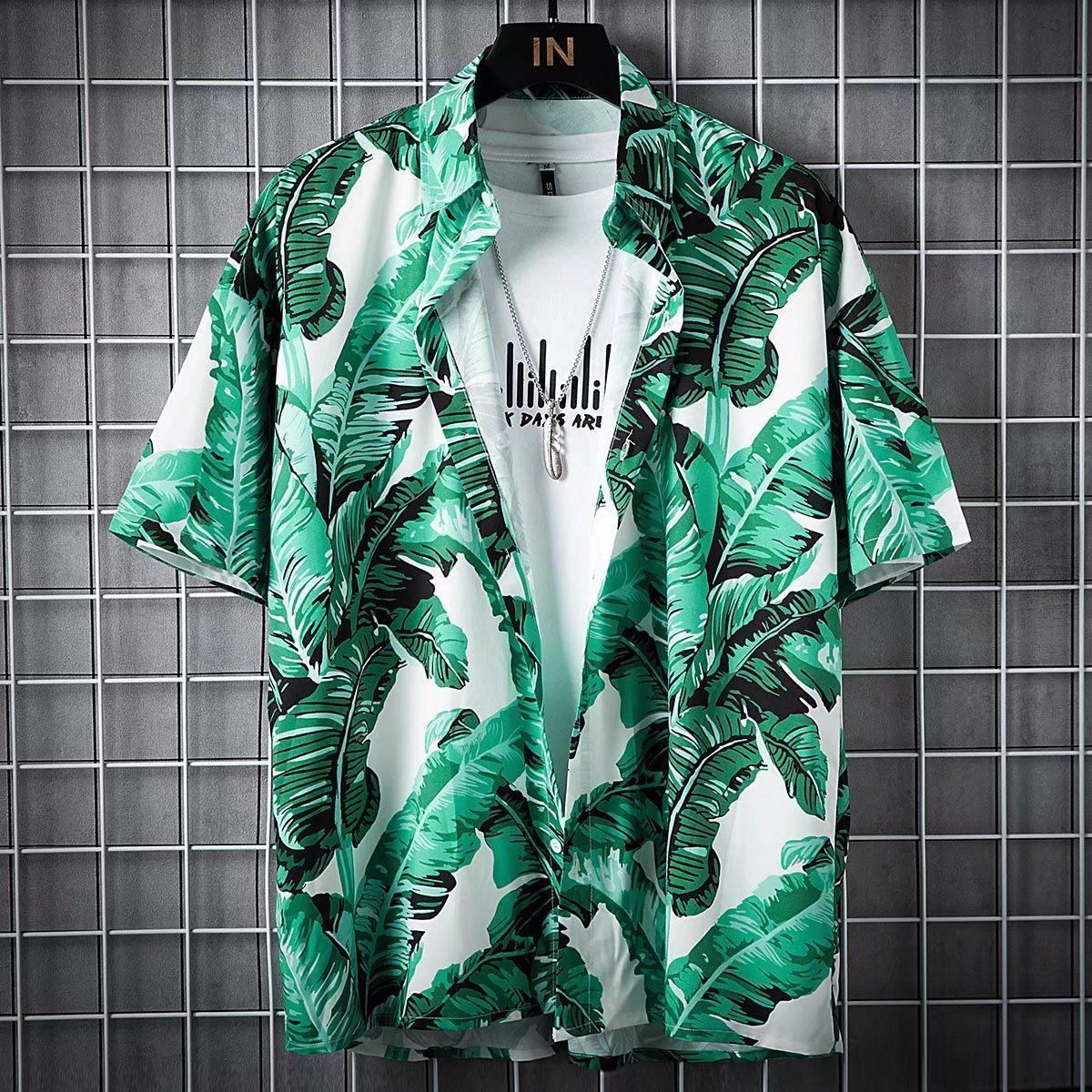 Hawaii Holiday ropa de playa traje casual de moda para hombres camisa de manga corta para hombres pantalones cortos sueltos ropa hermosa camisa floral
