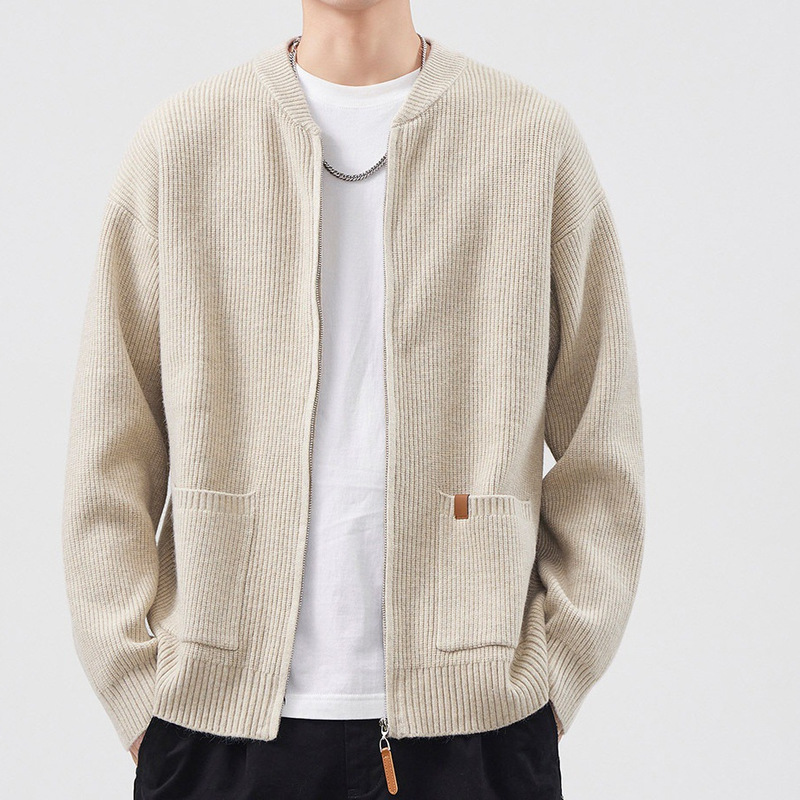 Men's Super Stylish Knit Cardigan Sweater, Comfortable Loose Fit, Lazy Style Knitwear, Trendy Fashion 2026