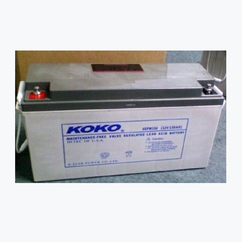 可可KOKO蓄电池6GFM150 阀控式12V150AH直流屏 UPS 消防 基站电源
