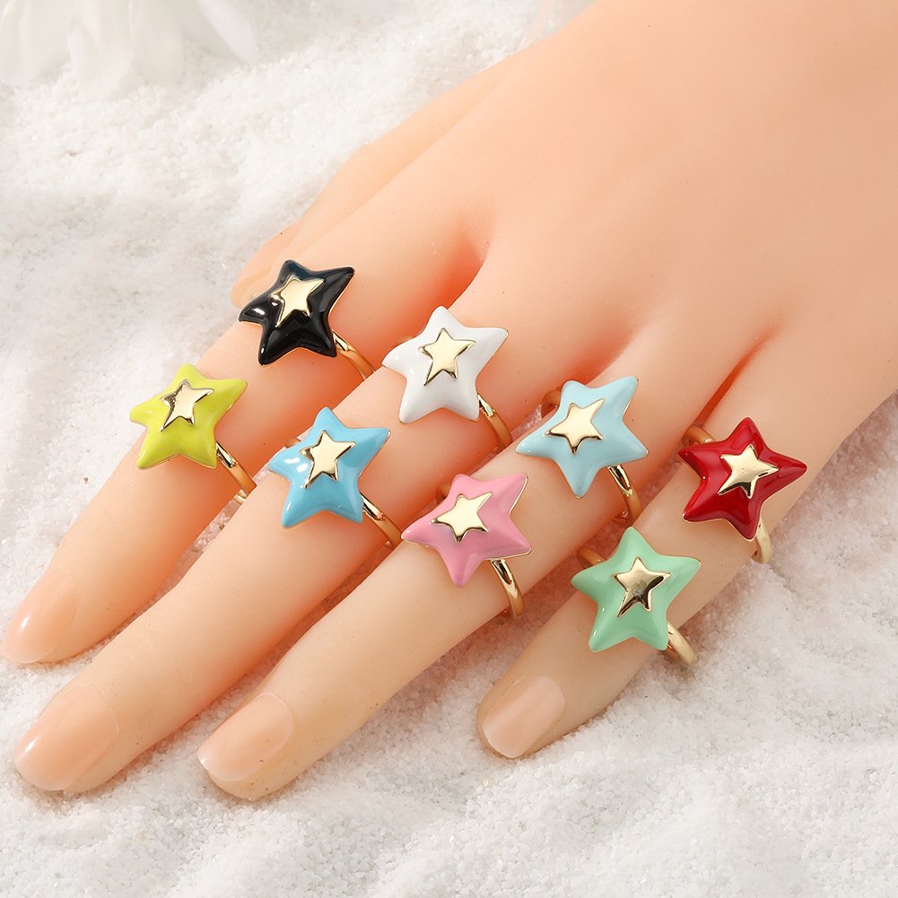 Fashion Star Copper Open Ring Plating Copper Rings