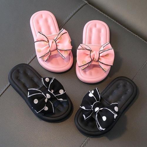 Children's Slippers Little Princess Girl Summer Cute Outdoor Bowknot Sandals for Big and Small Children Soft Sole Indoor Baby Shoes