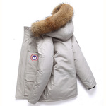 Мужской зимний длинный пуховик, куртка, коллекция 2021, средней длины